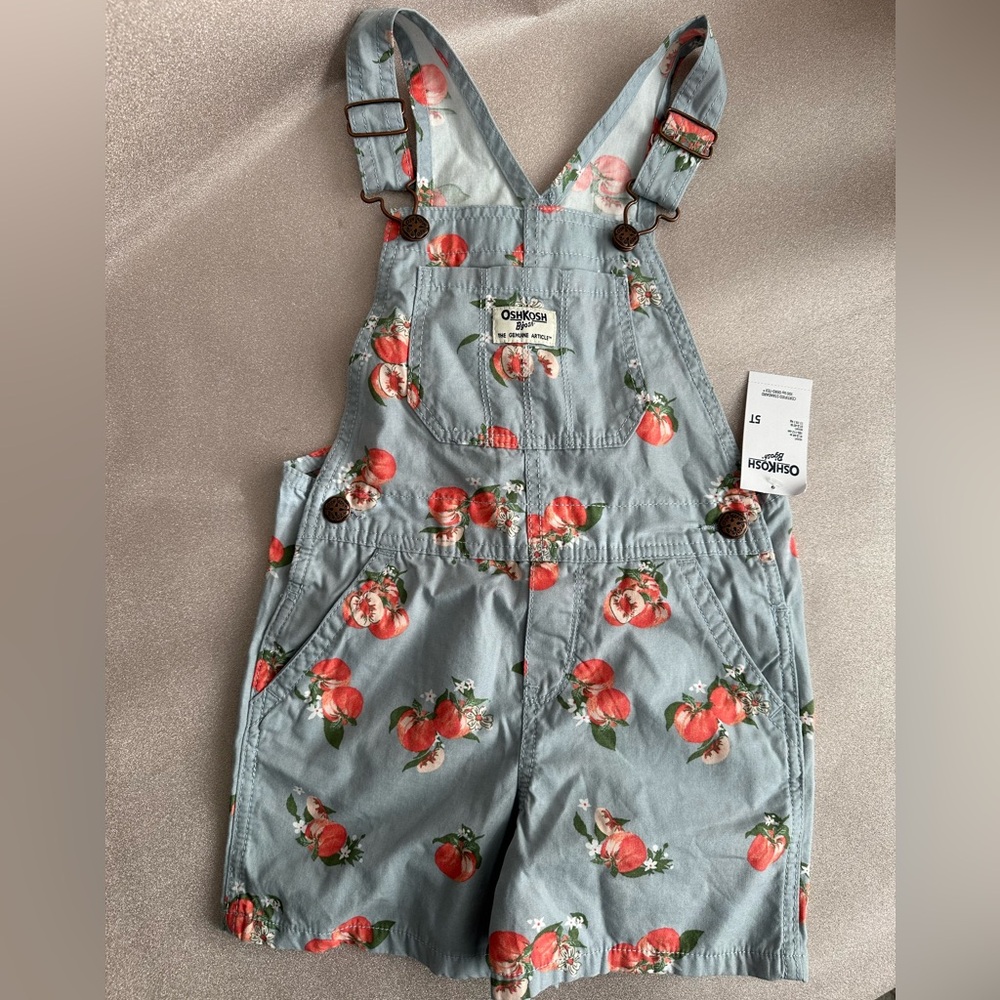 Oshkosh kids floral overall shorts -5T